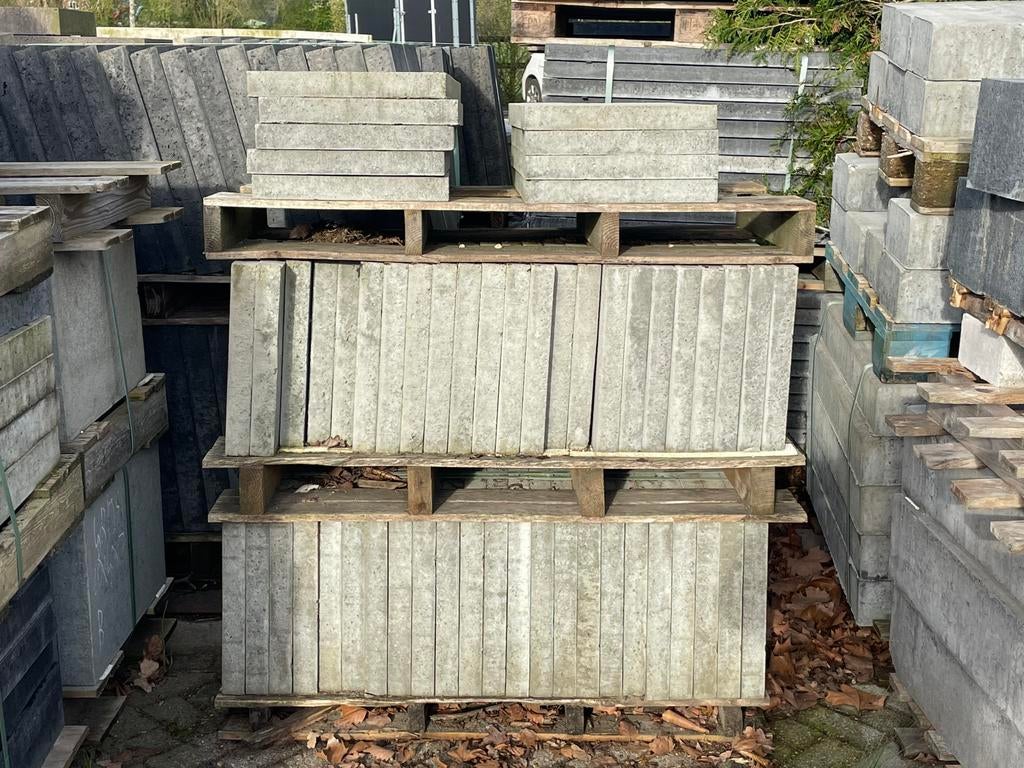 13 m2 Oud Hollandse tegel 60x40x5cm Grijs RESTPARTIJ, Ophalen, Nieuw, Beton, Terrastegels
