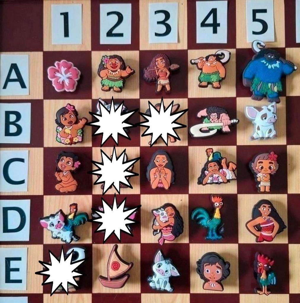 15 : VAIANA Schoenbedels Pins v/d Crocs, Ophalen of Verzenden, Zo goed als nieuw, Transport