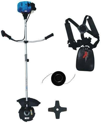 bezinebosmaaier 2 Pk met 4 en 8 tands mes, snijdraad, gordel, Ophalen of Verzenden, Nieuw, 30 tot 50 cm, Benzine