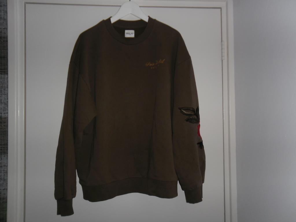 REPLAY Bruine Trui Met Geborduurde Bloem Maat XL, Bruin, Maat 46/48 (XL) of groter, Replay, Ophalen of Verzenden