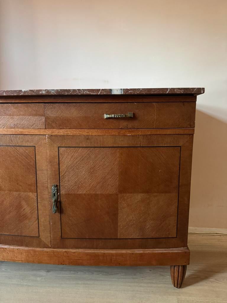Vintage dressoir met marmeren blad, Huis en Inrichting, Tafels | Kaptafels, Ophalen, Minder dan 100 cm