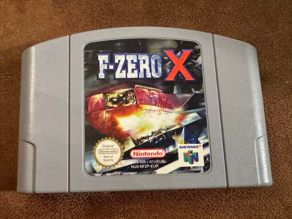 F-Zero X Nintendo 64 N64 Game Cartridge, Gebruikt, 1 speler, Racen en Vliegen, Ophalen of Verzenden