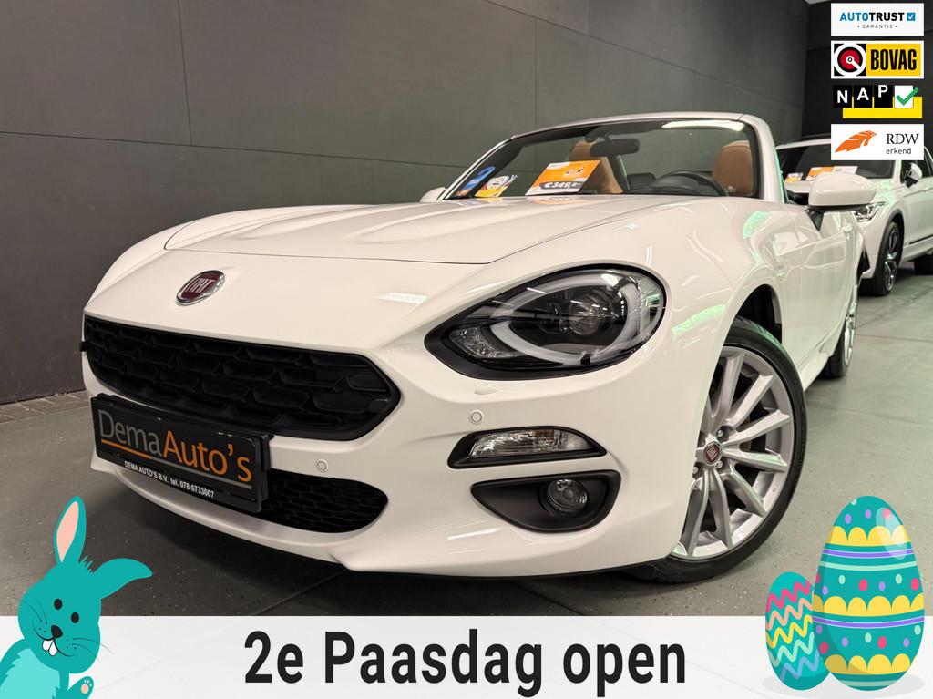 Fiat 124 Spider 1.4 MultiAir Turbo NAVI/LED/LEDER/CAM/DAB/BO, Auto's, Fiat, Gebruikt, Cabriolet, Wit, Leder