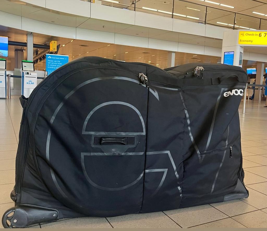 EVOC travel bag fietskoffer huren, Fietsen en Brommers, Fietsaccessoires | Fietstassen, Ophalen, Gebruikt, EVOC
