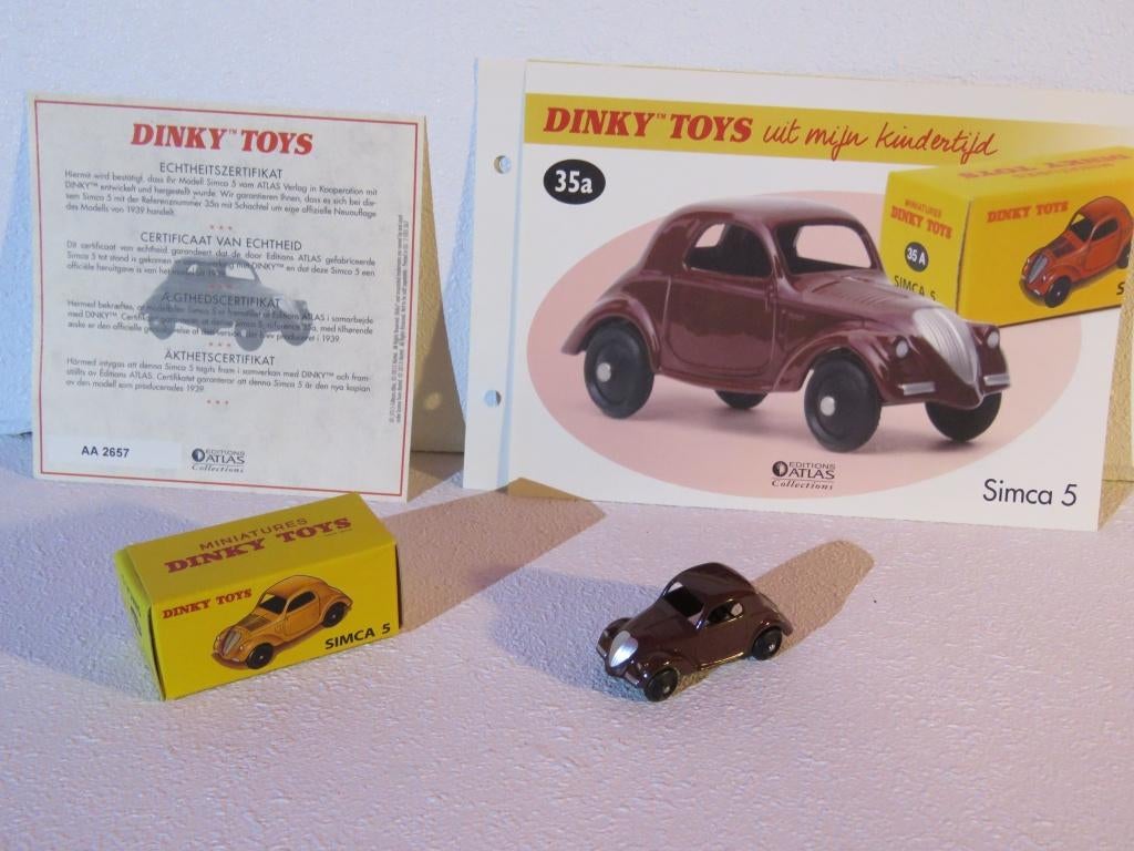 Dinky Toys 35 A Simca 5 Atlas, Ophalen of Verzenden, Zo goed als nieuw, Auto, Dinky Toys