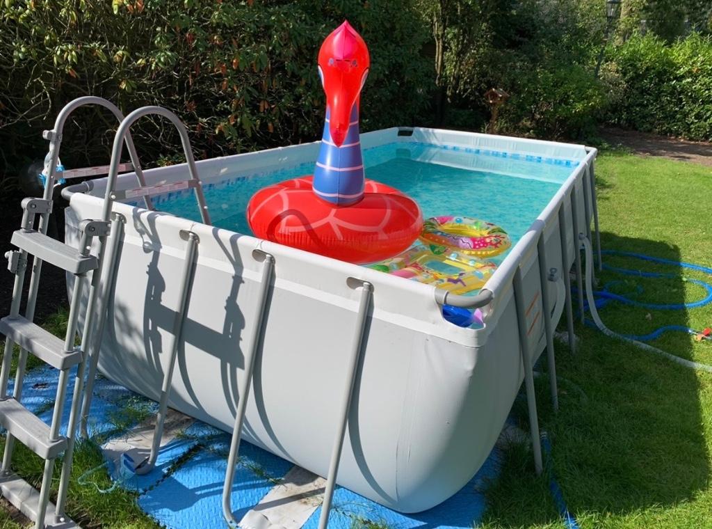 Bestway zwembad zgan met professionele zandfilterpomp, Ophalen, 200 tot 300 cm, 80 tot 120 cm, Zo goed als nieuw