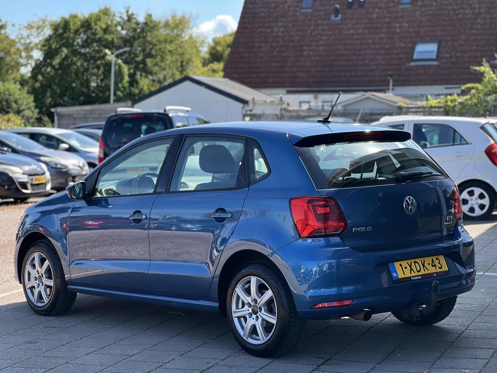 Volkswagen Polo 1.2 TSI Comfortline 5 Drs / Navi / Cruise /, Stof, 4 cilinders, Met garantie (alle), Blauw