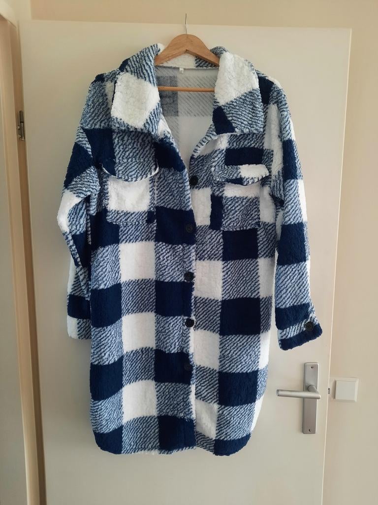 Nieuwe teddy jas, heerlijk zacht en warm, maat L (label XL), Ophalen