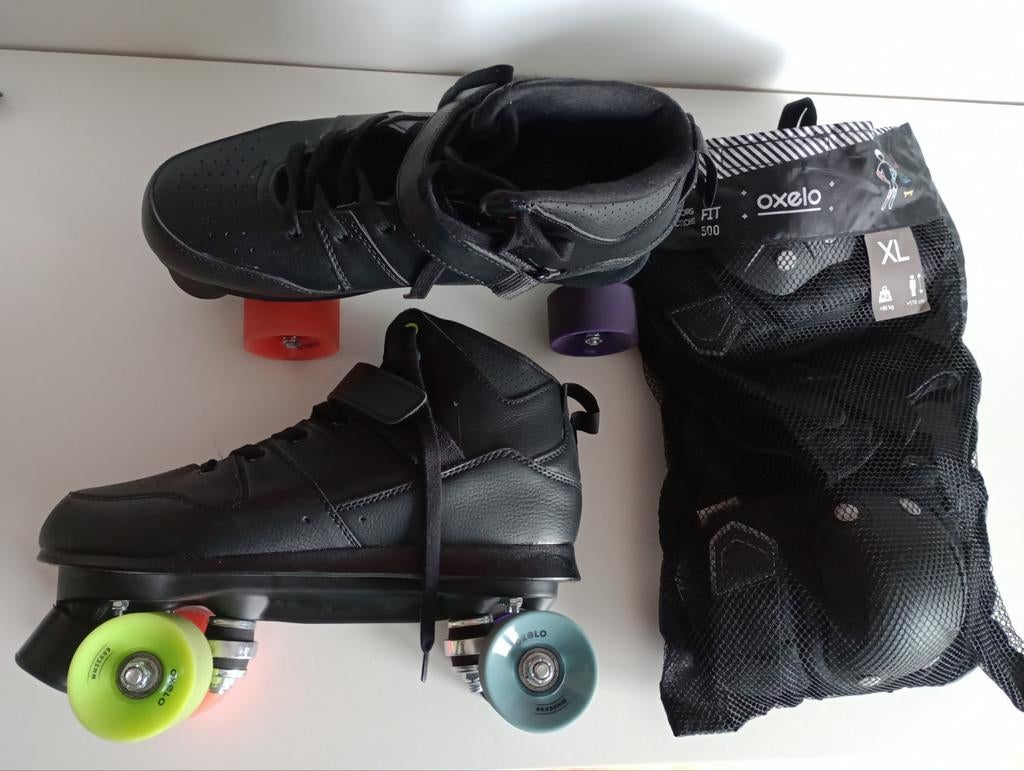 Oxelo rolschaatsen met set bescherming volwassenen, Ophalen of Verzenden, Zo goed als nieuw, Dames