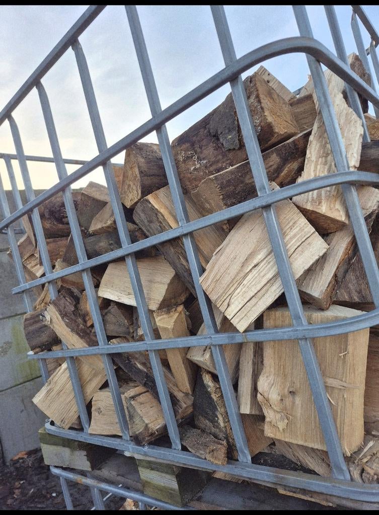 Droog eiken/beuk mix, Tuin en Terras, Haardhout, 6 m³ of meer, Ophalen of Verzenden