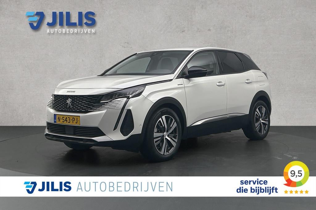 Peugeot 3008 1.6 HYbrid 225 Allure | LED | Half leder | Came, Auto's, Peugeot, Euro 6, Leder en Stof, Wit, Origineel Nederlands