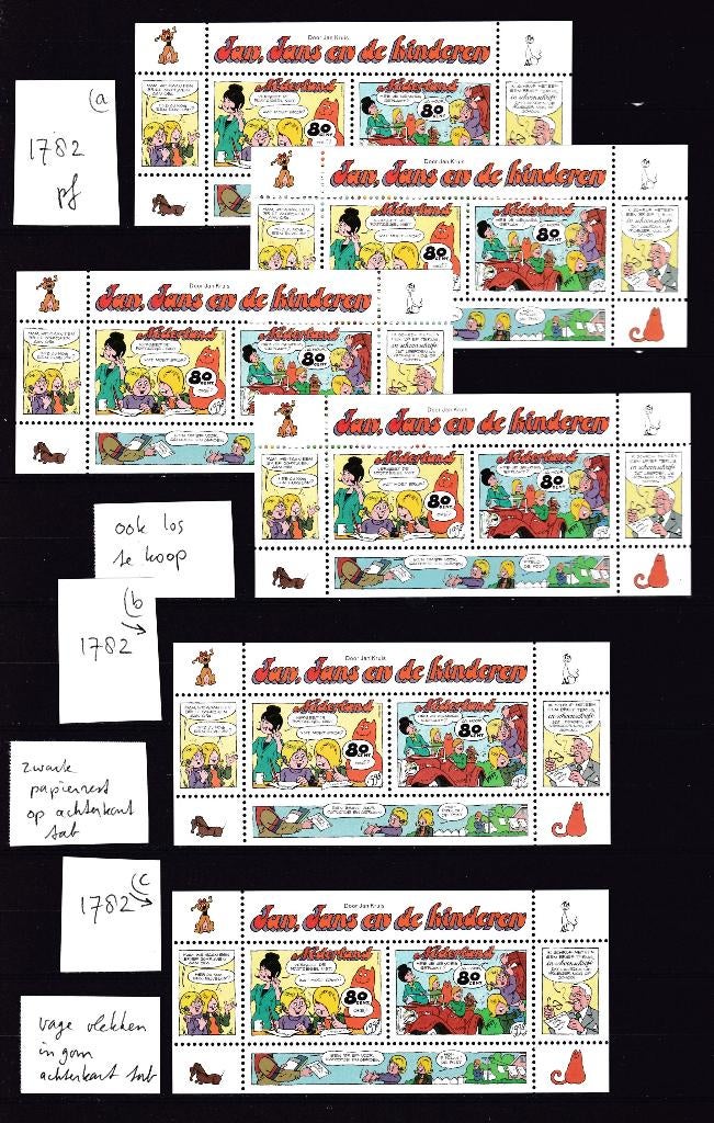 9002) Nederland 1782 blok Jan Kruis, jan, jans en de ki, Ophalen of Verzenden