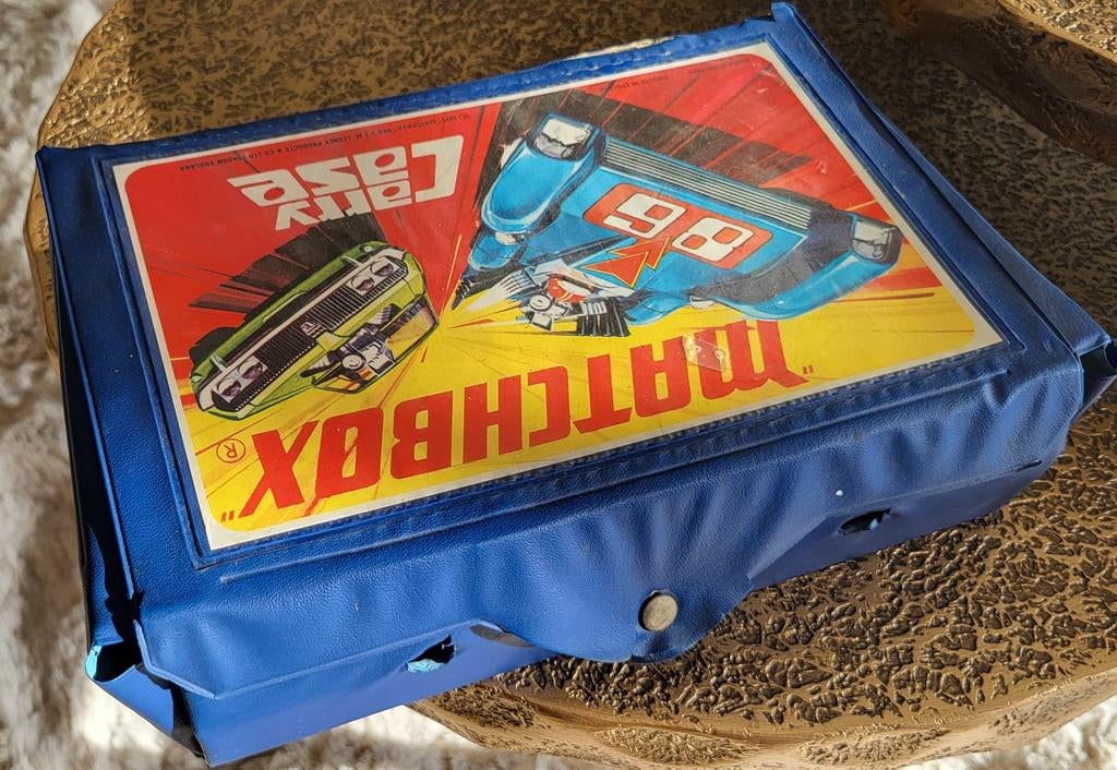 Vintage Matchbox Carry Case met Auto's, Verzamelen, Speelgoed, Ophalen, Gebruikt