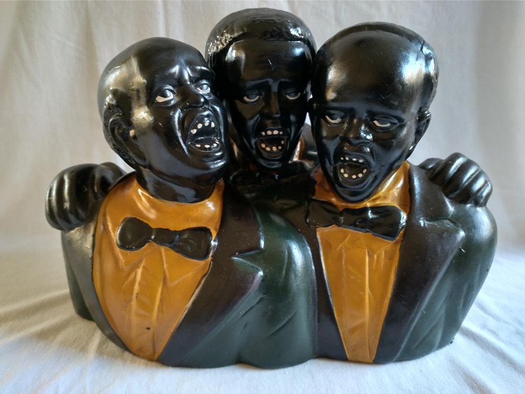 Borstbeeld drie Afro-American artiesten, Ophalen of Verzenden, Gebruikt, Mens