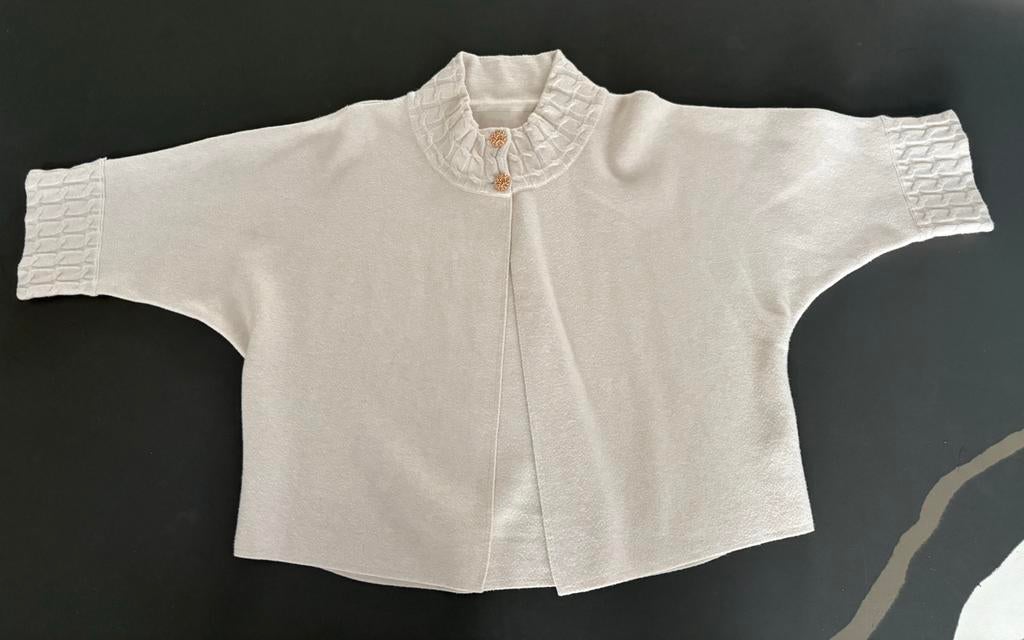 Beige vestje met goud kleurige knopen NIEUW!!, Ophalen of Verzenden, Zo goed als nieuw, Maat 38/40 (M), Beige