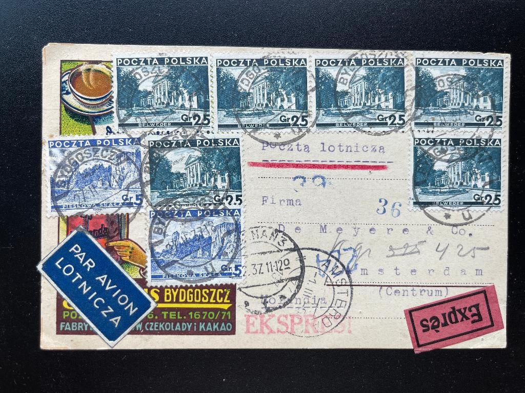 Polen Briefkaart, Ophalen of Verzenden, Polen, Gestempeld