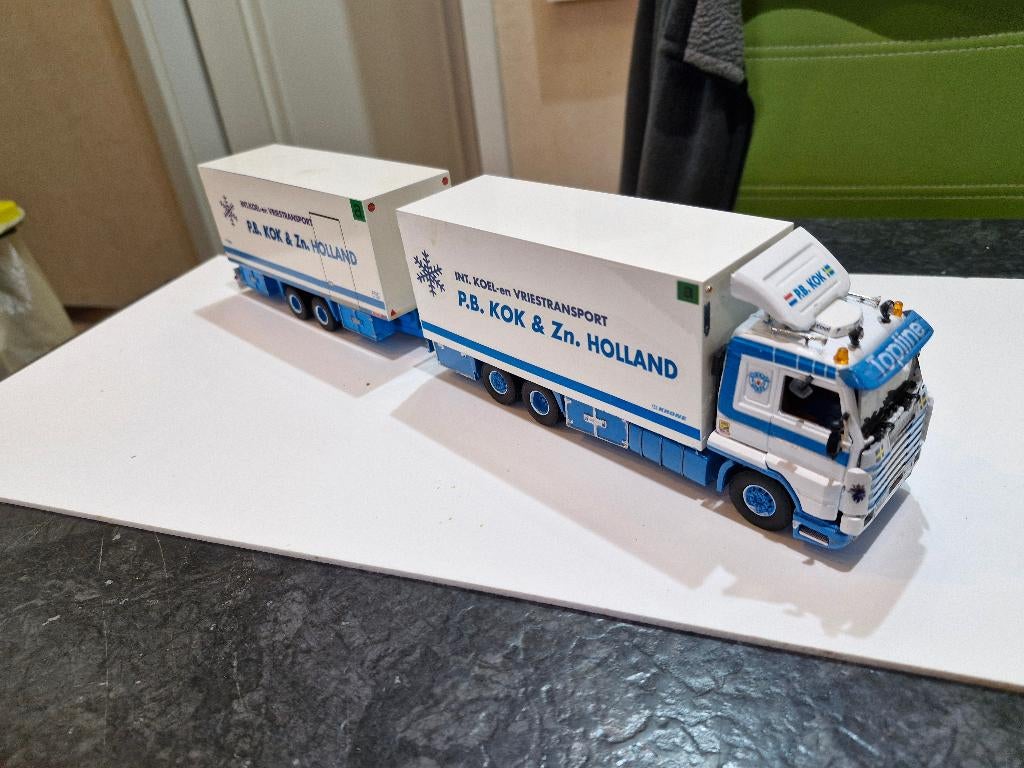 Tekno scania 143 p b Kok, Ophalen of Verzenden, Zo goed als nieuw, Bus of Vrachtwagen, Tekno