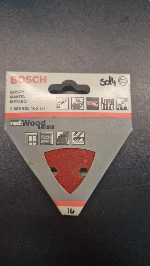 Bosch Schuurpapier Driehoek Red Wood - 6 stuks, Ophalen of Verzenden