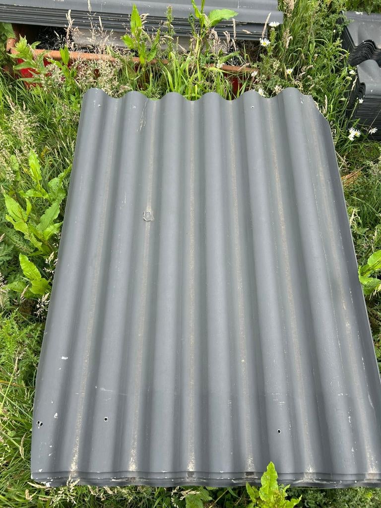 Vezelcement golfplaten + nokdelen - Profiel 177/51, Doe-het-zelf en Verbouw, Dakpannen en Dakbedekking, Ophalen, Overige materialen