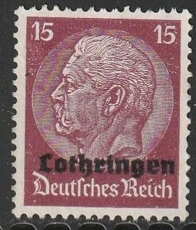Bezet Lotharingen 1940 8 Hindenburger 15p, Ongebruikt, Ophalen of Verzenden, Overige periodes, Postfris