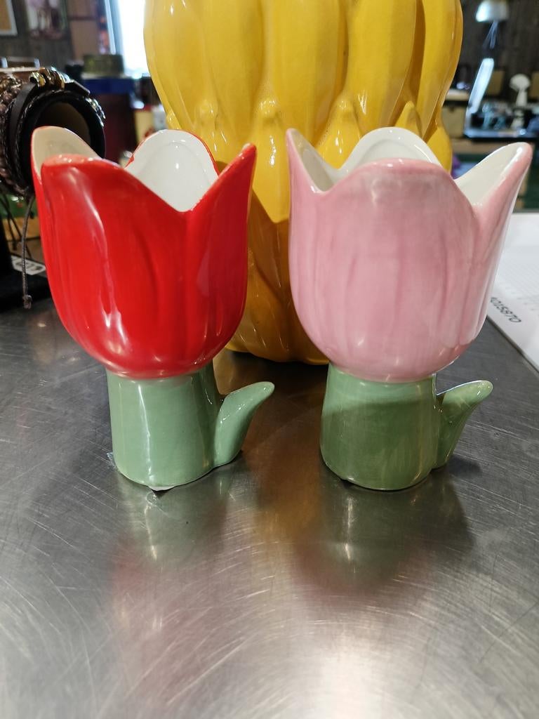 Tulpen vaasjes, Ophalen