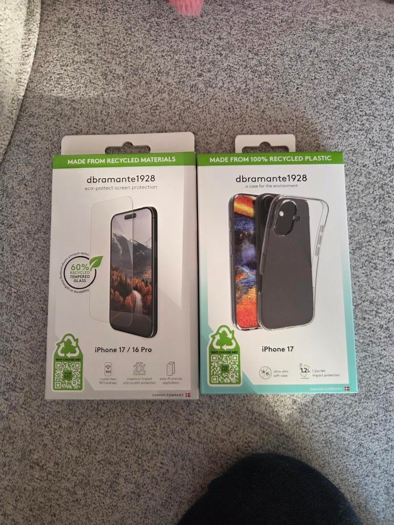 Dbramante 1928 Hoesje en Screenprotector voor iPhone 17/16 P, Ophalen of Verzenden, Nieuw, Frontje of Cover