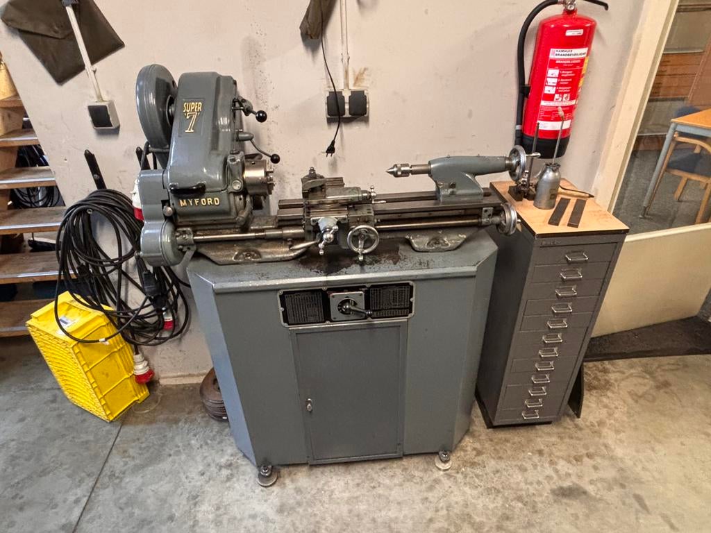 Myford Super 7 complete uitgebreide set, Ophalen, Gebruikt, Metaaldraaibank, Minder dan 500 mm