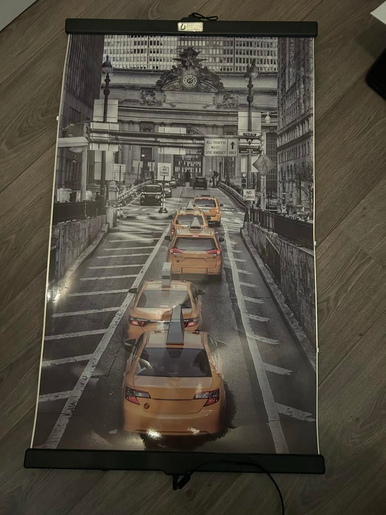 Invroheat Verwarmingsposter New York Taxi's, Huis en Inrichting, Woonaccessoires | Wanddecoraties, Gebruikt, Meerkleurig, Decoratieobject