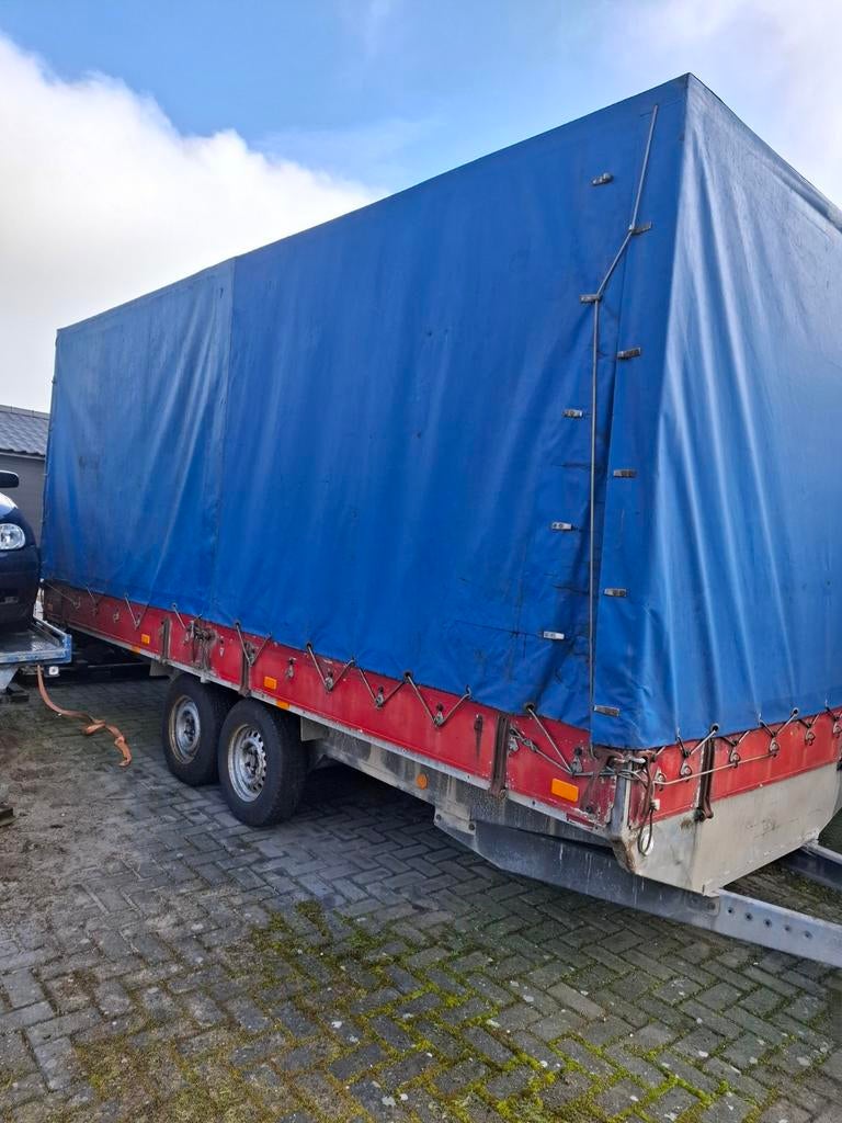 Opknapper 20m3, robuuste aanhangwagen met huif, Ophalen of Verzenden, Gebruikt