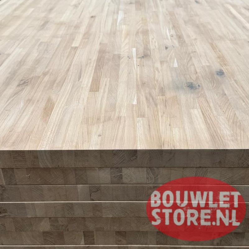 Eiken panelen | Massief eiken gevingerlast plaat | 27mm, Niet ingevuld, 20 tot 50 mm, Niet ingevuld, Nieuw