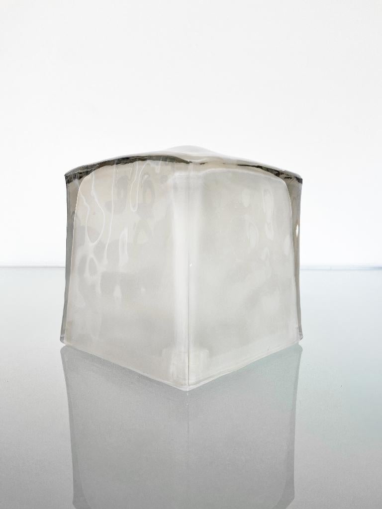 Vintage IKEA Iviken Ice cube tafellamp lamp, Ophalen of Verzenden, Gebruikt, Glas, Minder dan 50 cm