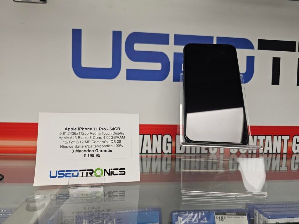Apple iPhone 11 Pro - GB - Nieuwe accu, Gebruikt, IPhone 15, Zwart, Ophalen of Verzenden