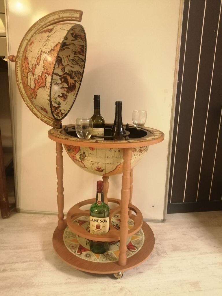 ORIGINELE ITALIAANSE ZOFFOLI GLOBEBAR BAR GLOBE 90 X 50 CM, Ophalen of Verzenden