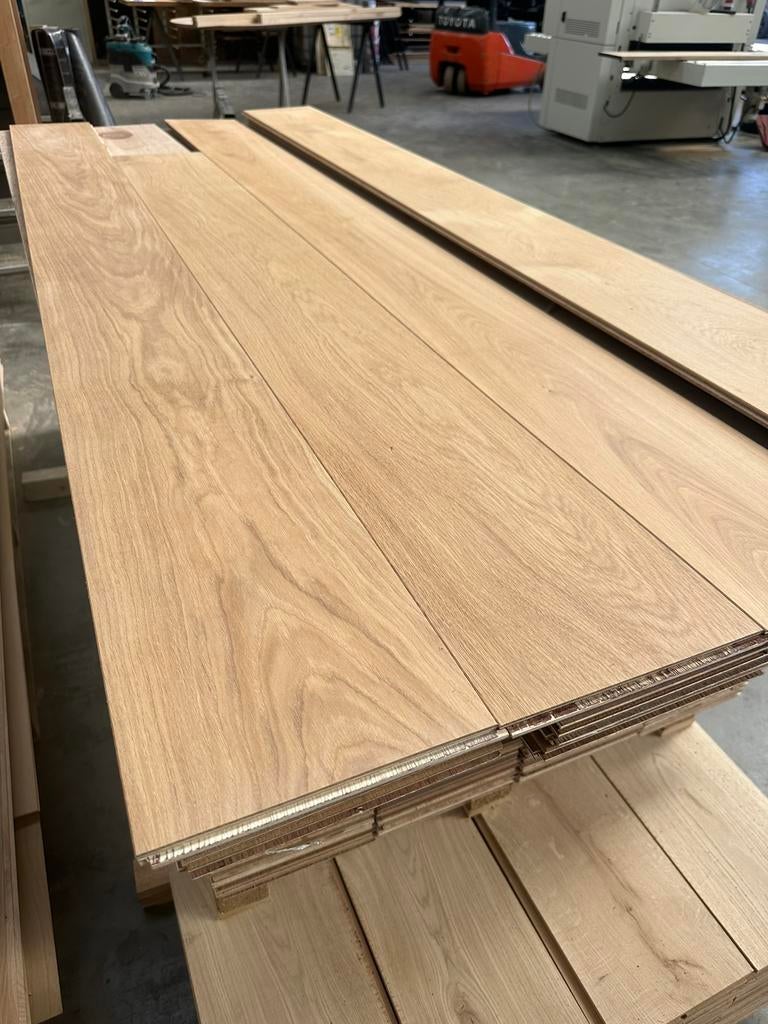 Eiken Vloer - COMPLEET!! 78m2, Doe-het-zelf en Verbouw, Vloerdelen en Plavuizen, Nieuw, Vloerdelen of -planken, Hout, 150 cm of meer