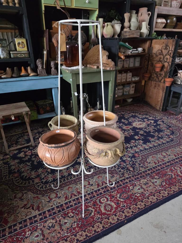 Franse Brocante tuin plantenrek, Tuin en Terras, Ophalen of Verzenden, Rond, Metaal, Minder dan 30 cm