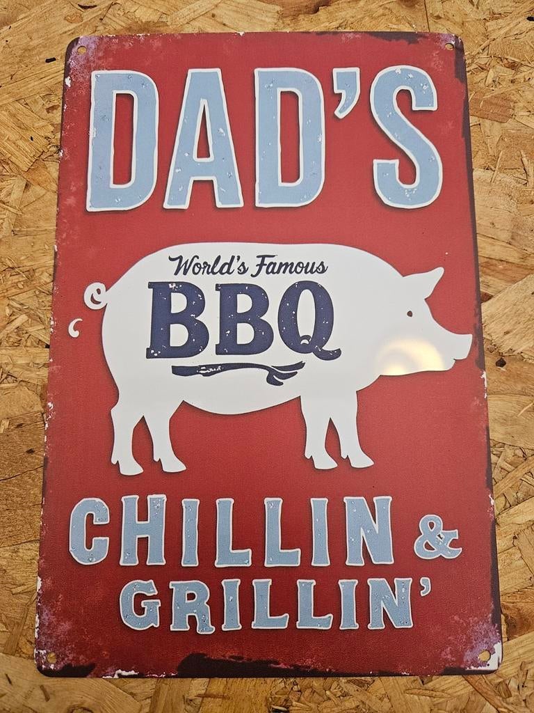 Bordje Bbq blik 20x30, Ophalen of Verzenden, X, X, X