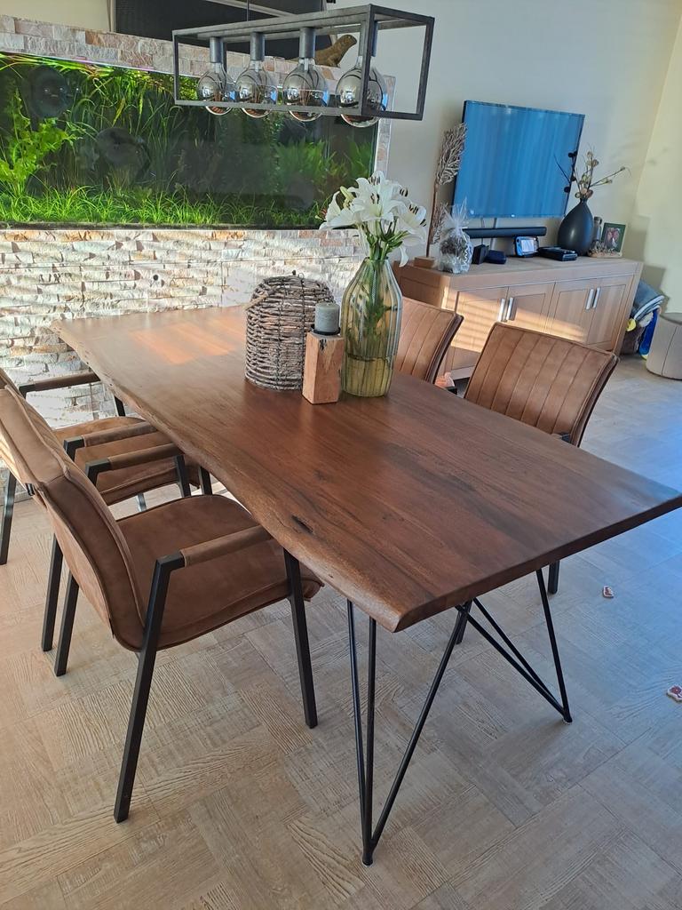 5 eetkamerstoelen De Bommel bruin, Ophalen, Zo goed als nieuw, Bruin, Vijf, Zes of meer stoelen