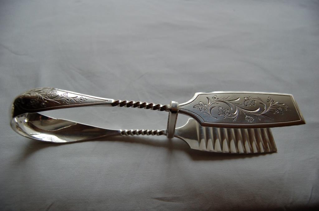 . ASPERGETANG antiek zilver, Verzenden, Zilver