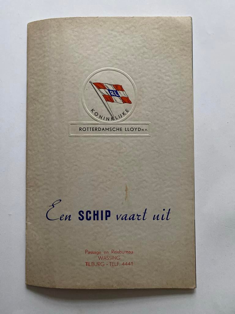 Koninklijke Rotterdamsche Lloyd Folder - Willem Ruys, Boeken, Ophalen of Verzenden, Gelezen, Folder