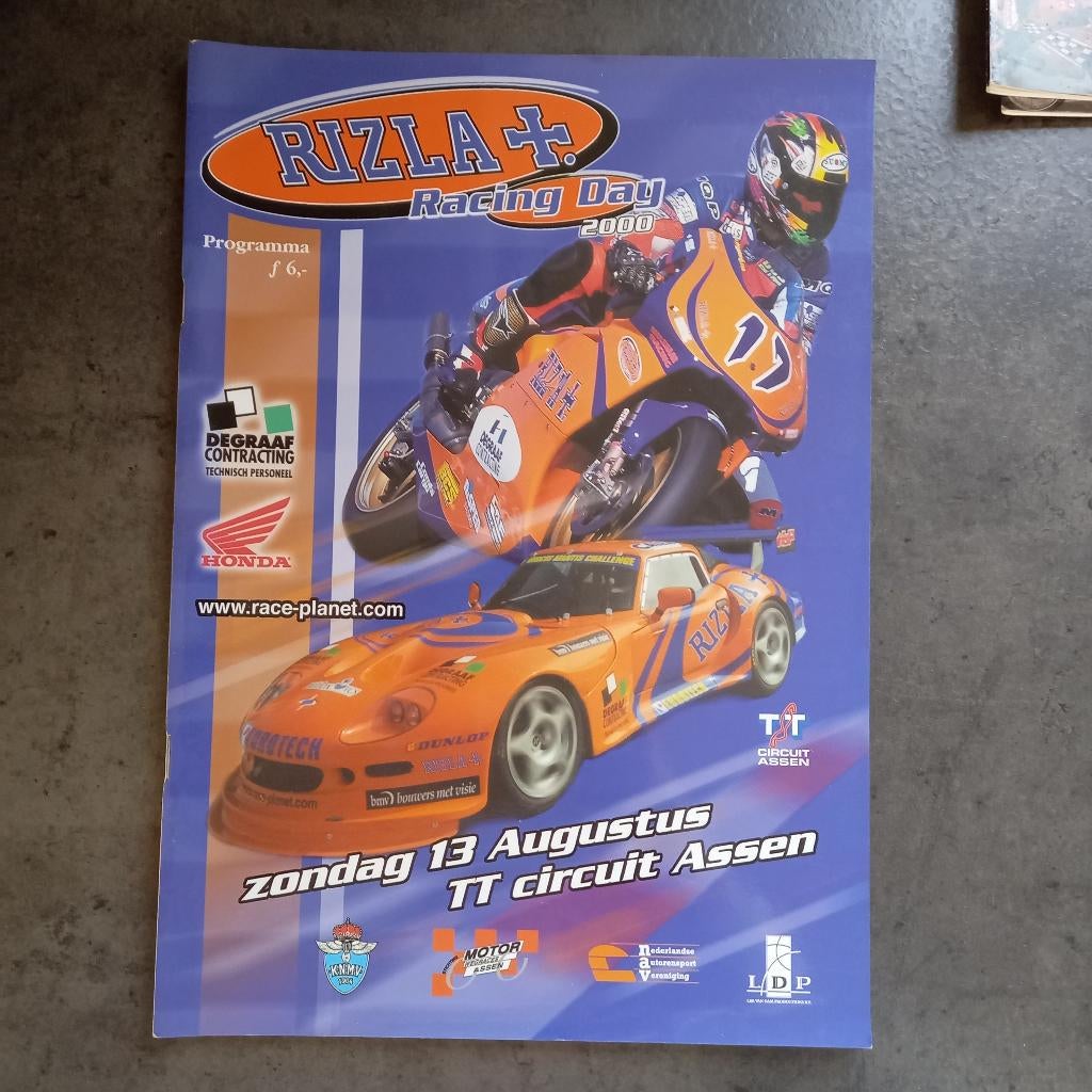 Rizla programmablad 1999 en 2000, Ophalen of Verzenden, Gebruikt, Motoren