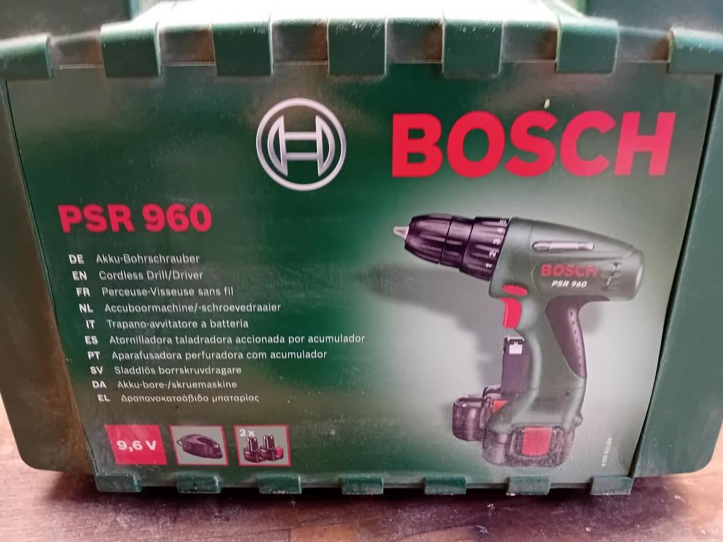 Bosch PSR 9,6 V Accu Boor-Schroefmachine, Gebruikt, Variabele snelheid, Ophalen of Verzenden, Boor- en Schroefmachine