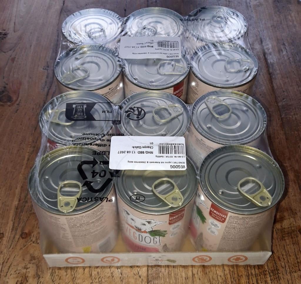 VegDog Sensitive vegan hondenvoer blikvoer, Ophalen, Hond