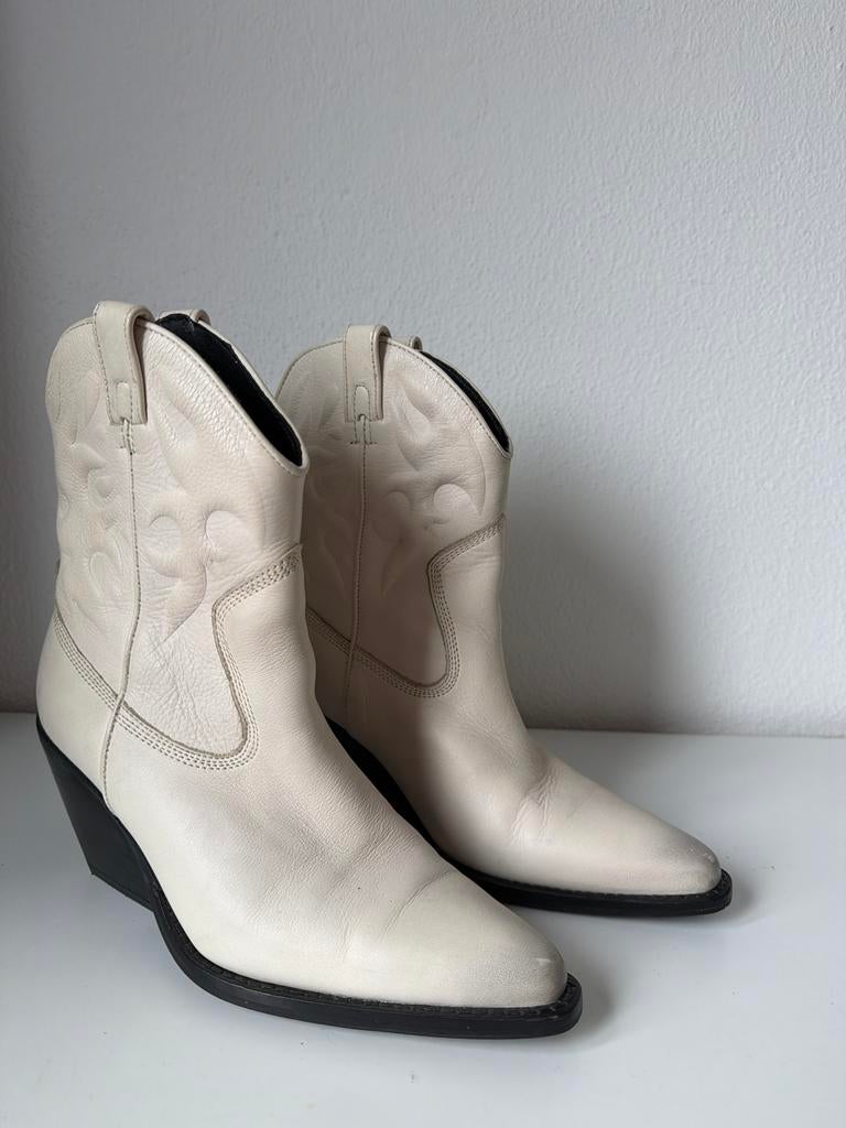 Bronx Witte Cowboy Laarzen Maat 36, Ophalen of Verzenden, Zo goed als nieuw, Wit, Lage of Enkellaarzen