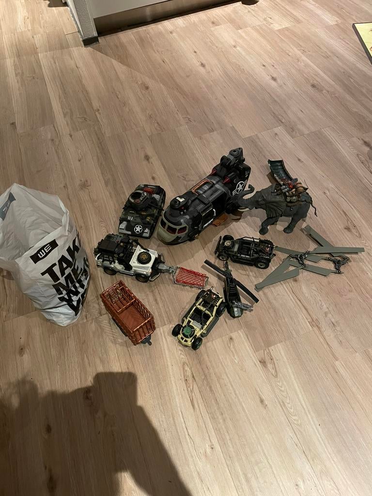 Leger speelgoed, Ophalen, Gebruikt