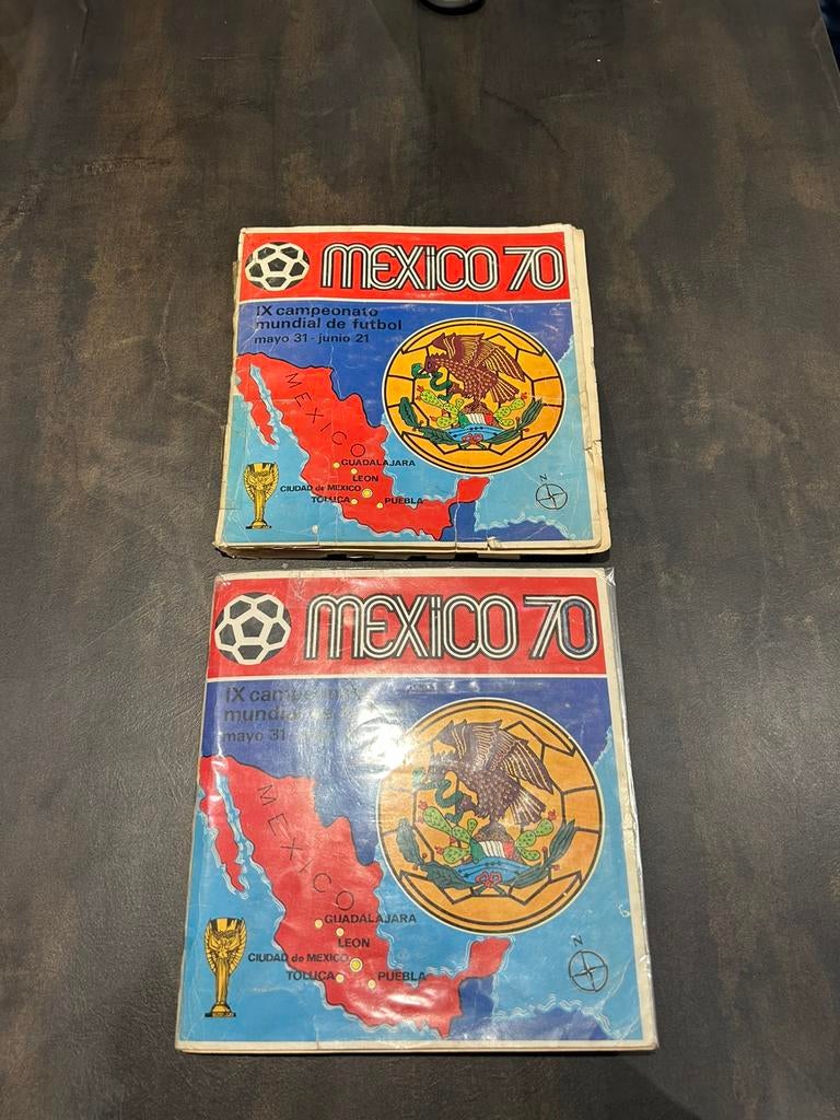 2 boeken Panini mexico 70 1970 niet komplette foot voetball, Verzamelen, Ophalen of Verzenden, Zo goed als nieuw, Buitenlandse clubs