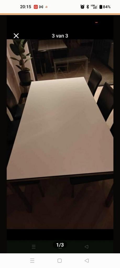 Eettafel met HPL blad- Modern en Stijlvol, Huis en Inrichting, Tafels | Eettafels, Ophalen, 50 tot 100 cm, Zo goed als nieuw, Vijf personen of meer