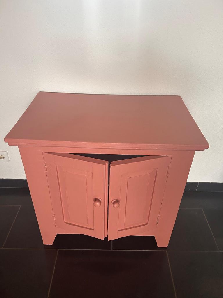 Brocante tv kast roze, Huis en Inrichting, Kasten | Dressoirs, Landelijk-ish, Gebruikt, 25 tot 50 cm, Overige houtsoorten