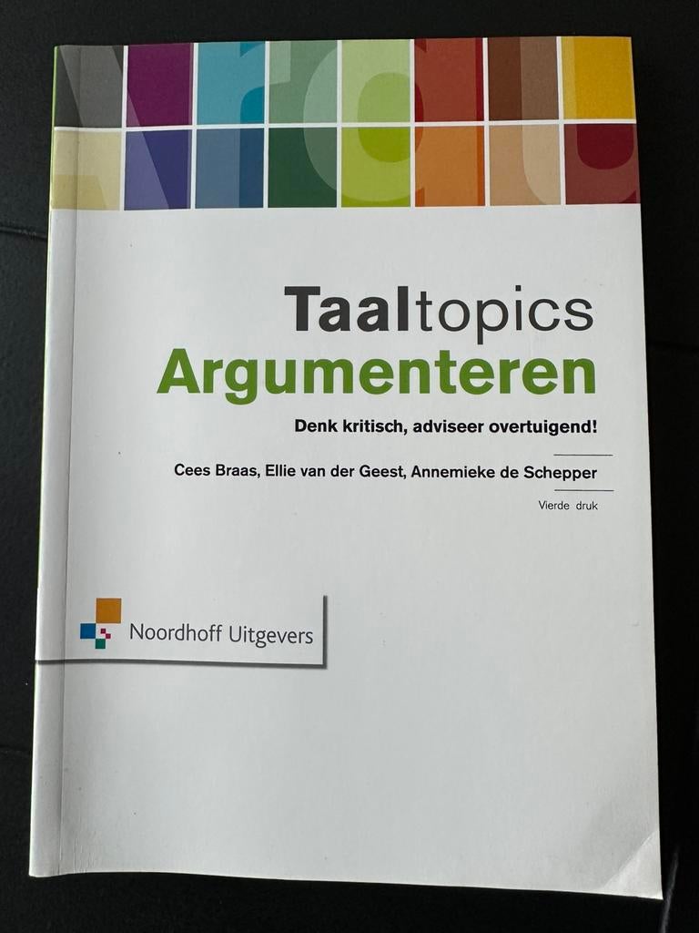 Taaltopics argumenteren nieuw, Boeken, Studieboeken en Cursussen, Ophalen of Verzenden, Zo goed als nieuw