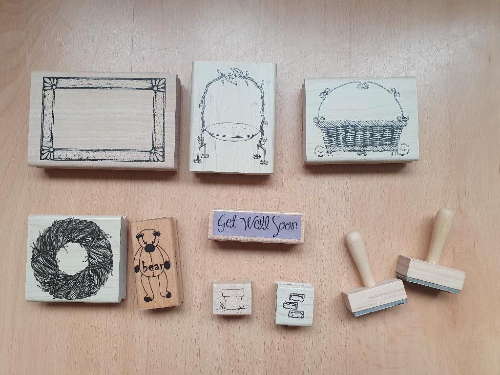 houten stempels o.a. Different Colors - 3D, Ophalen of Verzenden, Gebruikt, Houten stempel