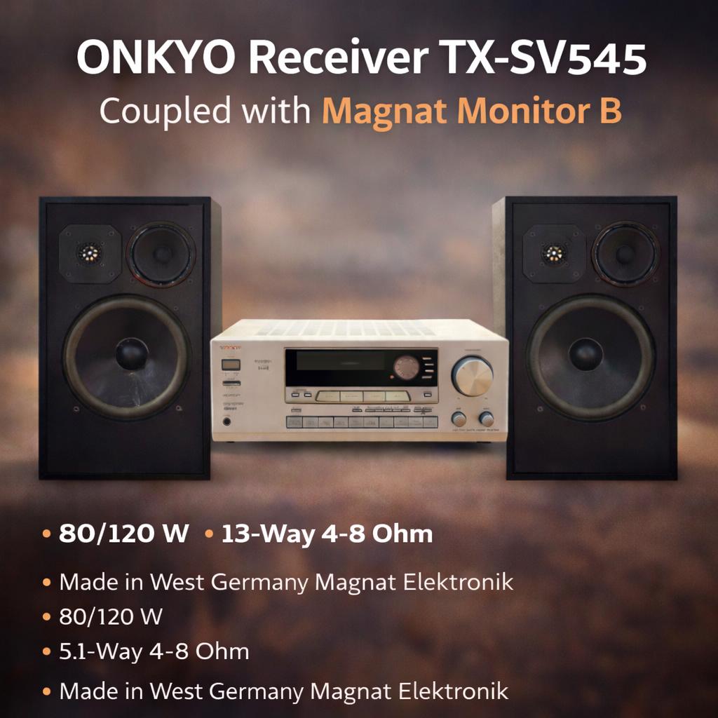Vintage Hi-Fi Powerhouse – ONKYO tx-sv545 + Magnat Monitor B, Ophalen of Verzenden, Zo goed als nieuw, Speakers, Overige merken
